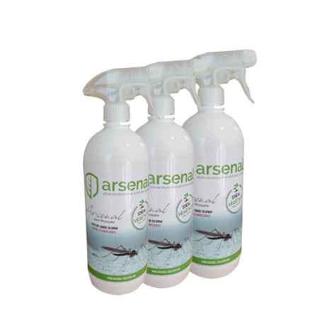 3x Spray Répulsif Moustique au Géraniol 1L