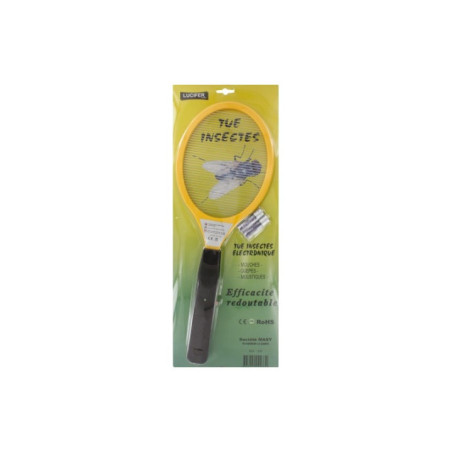 Raquette électronique anti-insecte volant avec piles