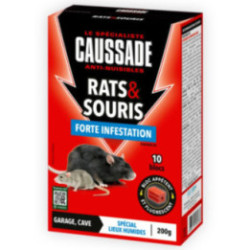 Blocs fluorescents - Rats et Souris - Forte infestation 200g