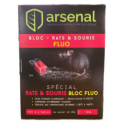 Raticide Arsenal, Pâte fraîche Arsenal fluo rodenticide pour rat & souris