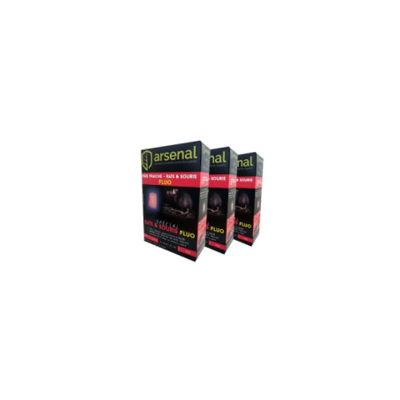 Appât pâte fraîche rodenticide fluorescent pour rat & souris X 3