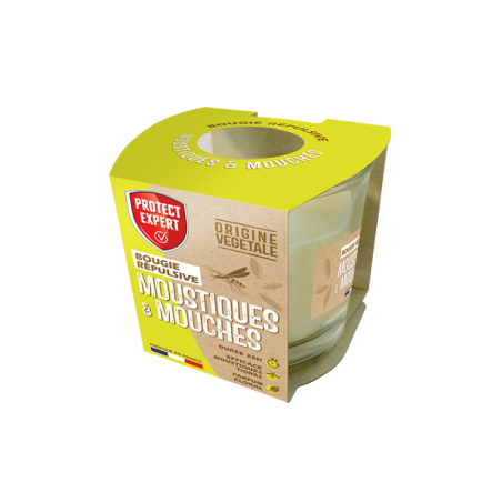 Bougie Répulsive Géraniol 20H Anti-Moustiques